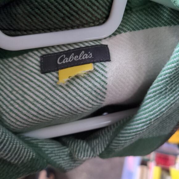 Cabela's Jacket Womens S Green Plaid Flannel Shacket Button Up Retro Outdoors - Picture 5 of 8